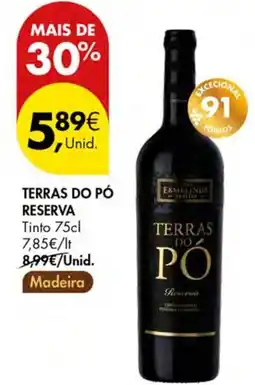 Pingo Doce Terras do pó reserva tinto promoção