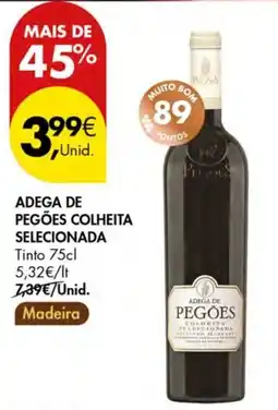 Pingo Doce Adega de pegões colheita selecionada tinto promoção