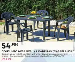 Bricomarché Conjunto mesa oval +4 cadeiras "casablanca" promoção