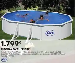 Bricomarché Piscina oval "fidji" promoção