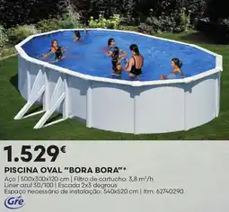 Bricomarché Piscina oval "bora bora"* promoção