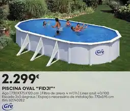 Bricomarché Piscina oval "fidji"' promoção