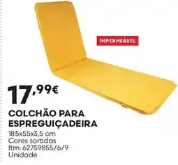 Bricomarché Colchão para espreguiçadeira 185x55x3,5 cm promoção