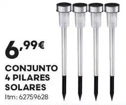 Bricomarché Conjunto 4 pilares solares promoção