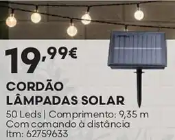 Bricomarché Cordão lâmpadas solar promoção