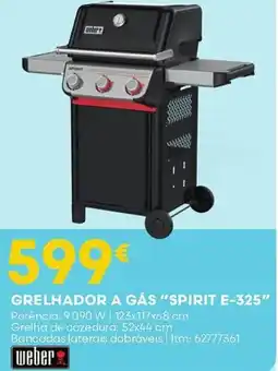 Bricomarché Grelhador a gás "spirit e-325" promoção