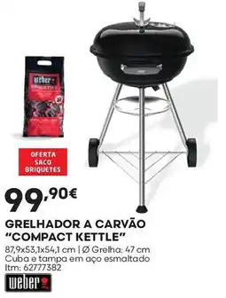 Bricomarché Grelhador a carvão "compact kettle" promoção