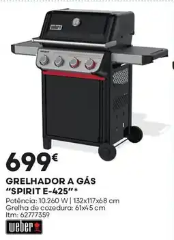 Bricomarché Grelhador a gás "spirit e-425" promoção