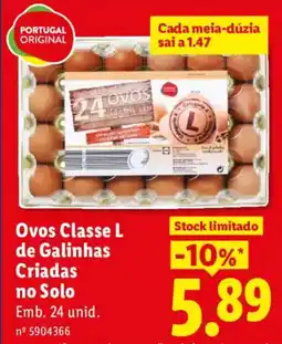 Lidl Ovos Classe L de Galinhas no SOlo promoção
