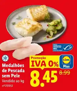 Lidl Medalhões de Pescada sem Pele promoção