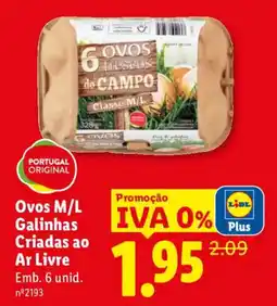 Lidl Ovos M/L Galinhas Criadas ao Ar Livre promoção