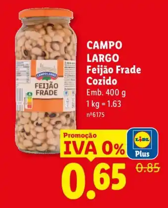 Lidl CAMPO LARGO Feijão Frade Cozido promoção
