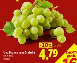 Lidl Uva Branca sem Grainha promoção