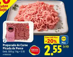 Lidl Preparado de Carne Picada de Porco promoção