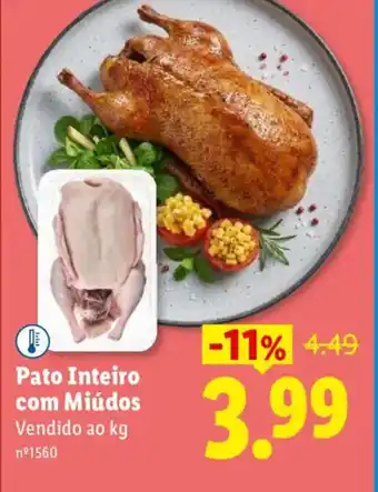 Lidl Pato Inteiro com Miúdos promoção