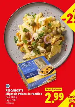 Lidl PESCANORTE Migas de Paloco do Pacífico promoção