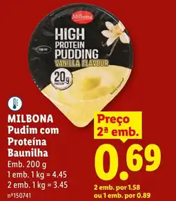 Lidl MILBONA Pudim com Proteína Baunilha promoção