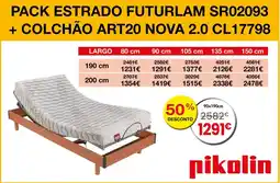 Hiper Centro do Móvel Pack estrado futurlam sr02093 + colchão art20 nova 2.0 cl17798 promoção