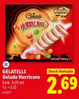 Lidl GELATELLI Gelado Hurricane promoção