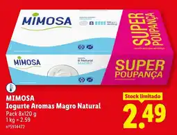 Lidl MIMOSA Iogurte Aromas Magro Natural promoção
