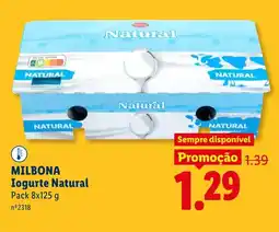 Lidl MILBONA Iogurte Natural promoção