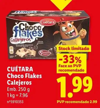 Lidl CUÉTARA Choco Flakes Calejeros promoção