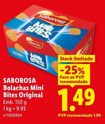 Lidl SABOROSA Bolachas Mini Bites Original promoção