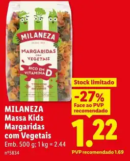 Lidl MILANEZA Massa Kids Margaridas com Vegetais promoção
