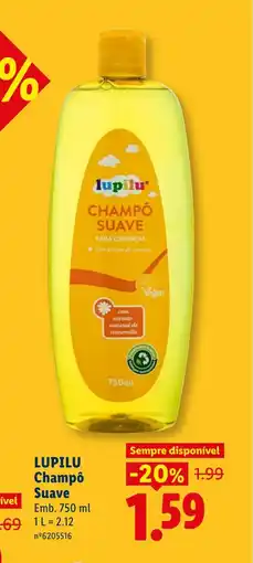 Lidl LUPILU Champô Suave promoção