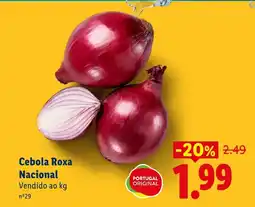 Lidl Cebola Roxa Nacional promoção