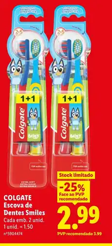 Lidl COLGATE Escova de Dentes Smiles Cada promoção