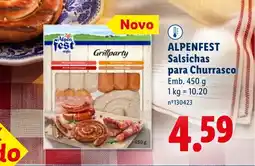 Lidl ALPENFEST Salsichas para Churrasco promoção