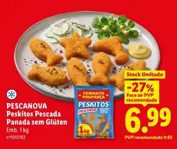 Lidl PESCANOVA Peskitos Pescada Panada sem Glúten promoção