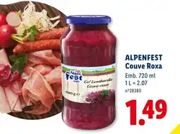 Lidl ALPENFEST Couve Roxa promoção