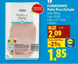 Lidl FUMADINHO Peito Peru Fatiado promoção