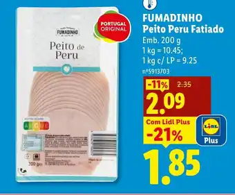 Lidl FUMADINHO Peito Peru Fatiado promoção
