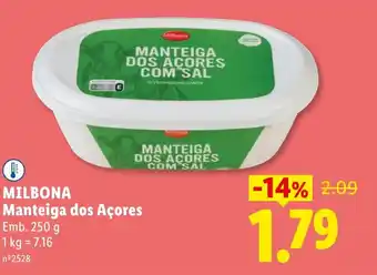Lidl MILBONA Manteiga dos Açores promoção