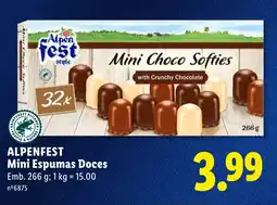 Lidl ALPENFEST Mini Espumas Doces promoção