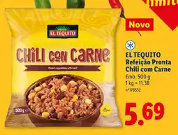 Lidl EL TEQUITO Refeição Pronta Chili com Carne promoção