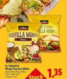 Lidl EL TEQUITO Wraps Classic/Milho Cada promoção