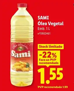 Lidl SAMI Óleo Vegetal promoção