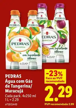 Lidl PEDRAS Água com Gás de Tangerina/ Maracujá promoção