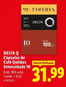 Lidl DELTA Q Cápsulas de Café Qalidus Intensidade 10 promoção