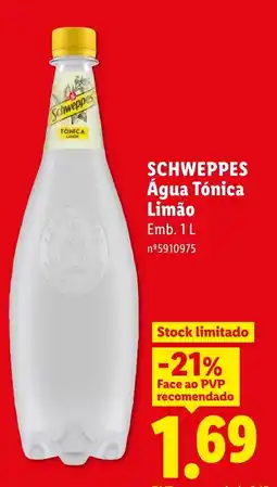 Lidl SCHWEPPES Água Tónica Limão promoção