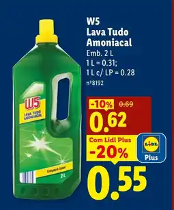 Lidl W5 Lava Tudo Amoniacal promoção