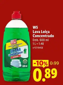 Lidl W5 Lava Loiça Concentrado promoção