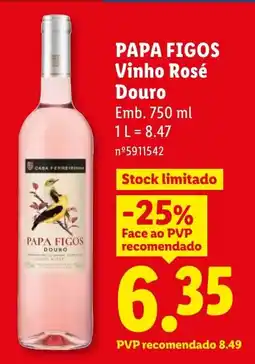 Lidl PAPA FIGOS Vinho Rosé Douro promoção