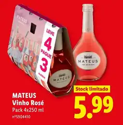 Lidl MATEUS Vinho Rosé promoção