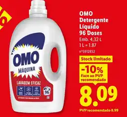 Lidl OMO Detergente Líquido 96 Doses promoção