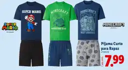 Lidl Pijama Curto para Rapaz promoção